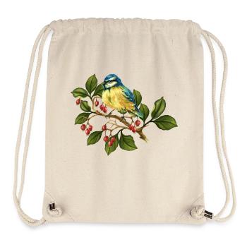 Bunter Vogel - Stanley/Stella recycelter Gym Bag - Naturweiß - Vorne