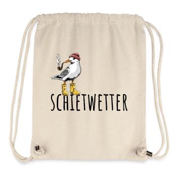 Möwe - Schietwetter - Nordsee - Geschenk - Stanley/Stella recycelter Gym Bag - Naturweiß - Vorne
