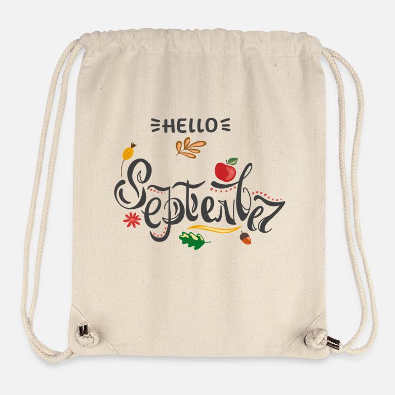 Septembre - Sac à cordon recyclé Stanley/Stella - blanc naturel