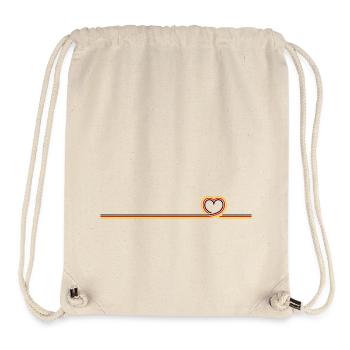 Deutschland Banner mit Herz - dezentes Motiv vorne - Stanley/Stella recycelter Gym Bag - Naturweiß - Vorne