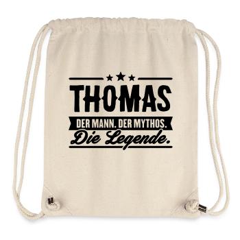 Man Myth Legend Thomas - Stanley/Stella Recycled Gym Bag - natural - Front