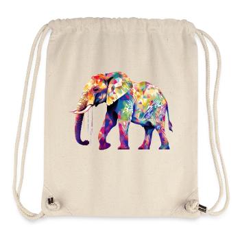 Elephant Colorful - Stanley/Stella Recycled Gym Bag - natural - Front