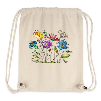 Blumen - Stanley/Stella recycelter Gym Bag - Naturweiß - Vorne