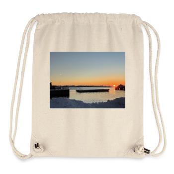 Coucher de soleil sur les Lofoten - Sac à cordon recyclé Stanley/Stella - blanc naturel - Devant
