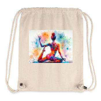 Yoga Exercise - Stanley/Stella Recycled Gym Bag - natural - Front