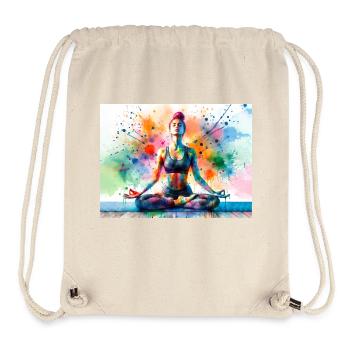 Yoga Exercise - Stanley/Stella Recycled Gym Bag - natural - Front
