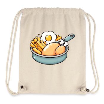 Œuf Poulet Frite - Sac à cordon recyclé Stanley/Stella - blanc naturel - Devant