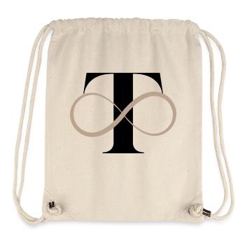 Lettre t infinie - Sac à cordon recyclé Stanley/Stella - blanc naturel - Devant