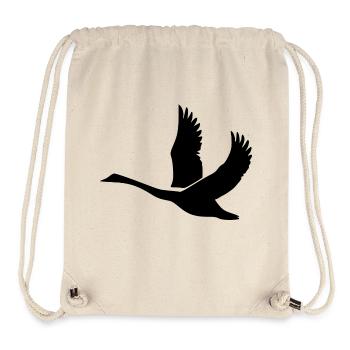 Cygne aux ailes énormes - Sac à cordon recyclé Stanley/Stella - blanc naturel - Devant
