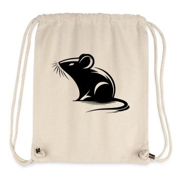 Little Cute Mouse Drawing - Stanley/Stella Recycled Gym Bag - natural - Front