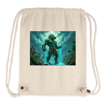 Tlaloc, Aztec god of rain, storms, and fertility - Stanley/Stella Recycled Gym Bag - natural - Front