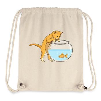 Cat Ginger Fish Bowl - Stanley/Stella Recycled Gym Bag - natural - Front
