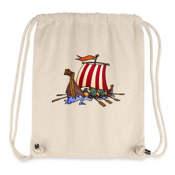 Wikingerschiff - Stanley/Stella recycelter Gym Bag - Naturweiß - Vorne