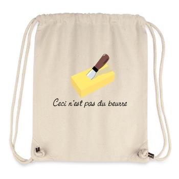 ceci n'est pas du beurre - Sac à cordon recyclé Stanley/Stella - blanc naturel - Devant