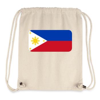 PHILIPPINES FLAG round corner 400 dpi - Stanley/Stella recycelter Gym Bag - Naturweiß - Vorne