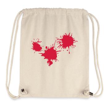 taches de sang 3 KLEX goutte couleur - Sac à cordon recyclé Stanley/Stella - blanc naturel - Devant