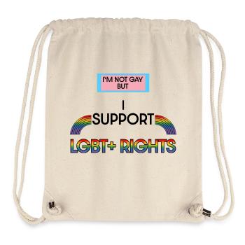 not gay support lgbt rights - Stanley/Stella recycelter Gym Bag - Naturweiß - Vorne