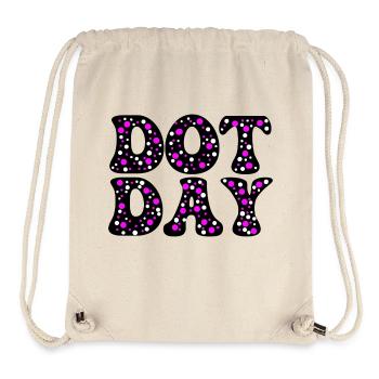 Purple Dots - Stanley/Stella Recycled Gym Bag - natural - Front