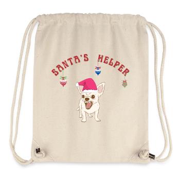 Chihuahua dog Santa's helper - Stanley/Stella Recycled Gym Bag - natural - Front