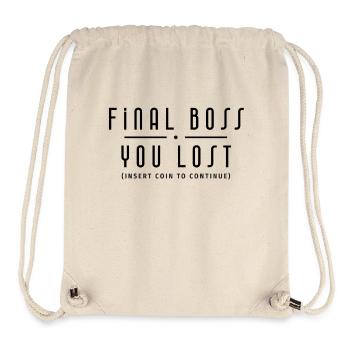 Final Endgegner schwarz Gamer Version - Stanley/Stella recycelter Gym Bag - Naturweiß - Vorne