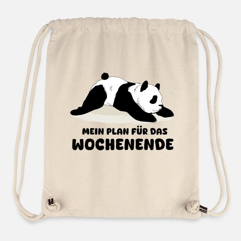 Faultier und panda - Stanley/Stella recycelter Gym Bag - Naturweiß