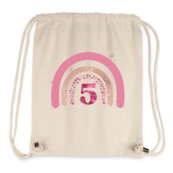 5th Anniversary Rainbow Rose - Stanley/Stella Recycled Gym Bag - natural - Front
