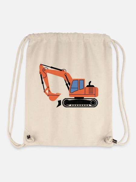 Gelbe Schaufel - Stanley/Stella recycelter Gym Bag - Naturweiß