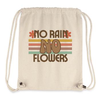 No Rain, No Flowers - Retro Vibes - Stanley/Stella recycelter Gym Bag - Naturweiß - Vorne