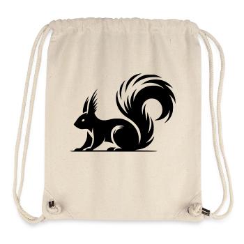 Swift Squirrel Ink Style Drawing - Stanley/Stella Recycled Gym Bag - natural - Front