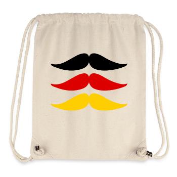 Moustaches pour l'Allemagne - Sac à cordon recyclé Stanley/Stella - blanc naturel - Devant