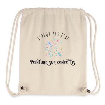 I Can't I Male on Confetti - Humor - Stanley/Stella recycelter Gym Bag - Naturweiß - Vorne