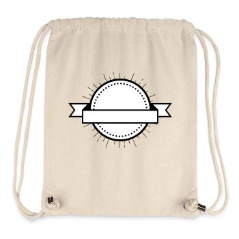 Emblème cercle - Sac à cordon recyclé Stanley/Stella - blanc naturel - Devant