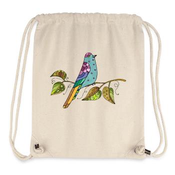 Bunter Vogel - Stanley/Stella recycelter Gym Bag - Naturweiß - Vorne