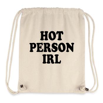 Hot person irl - Stanley/Stella recycelter Gym Bag - Naturweiß - Vorne