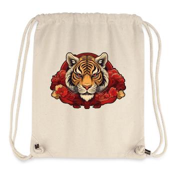 Tiger with Background - Stanley/Stella recycelter Gym Bag - Naturweiß - Vorne