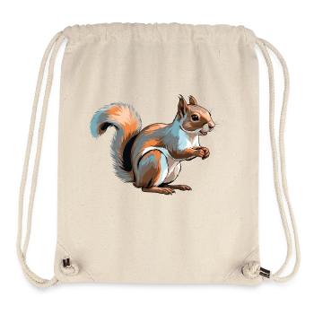 Écureuil - Animaux mignons - Sac à cordon recyclé Stanley/Stella - blanc naturel - Devant