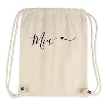 Mia Name Vorname Dekorativ - Stanley/Stella recycelter Gym Bag - Naturweiß - Vorne