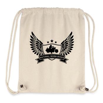 natural_born_biker - Stanley/Stella recycelter Gym Bag - Naturweiß - Vorne