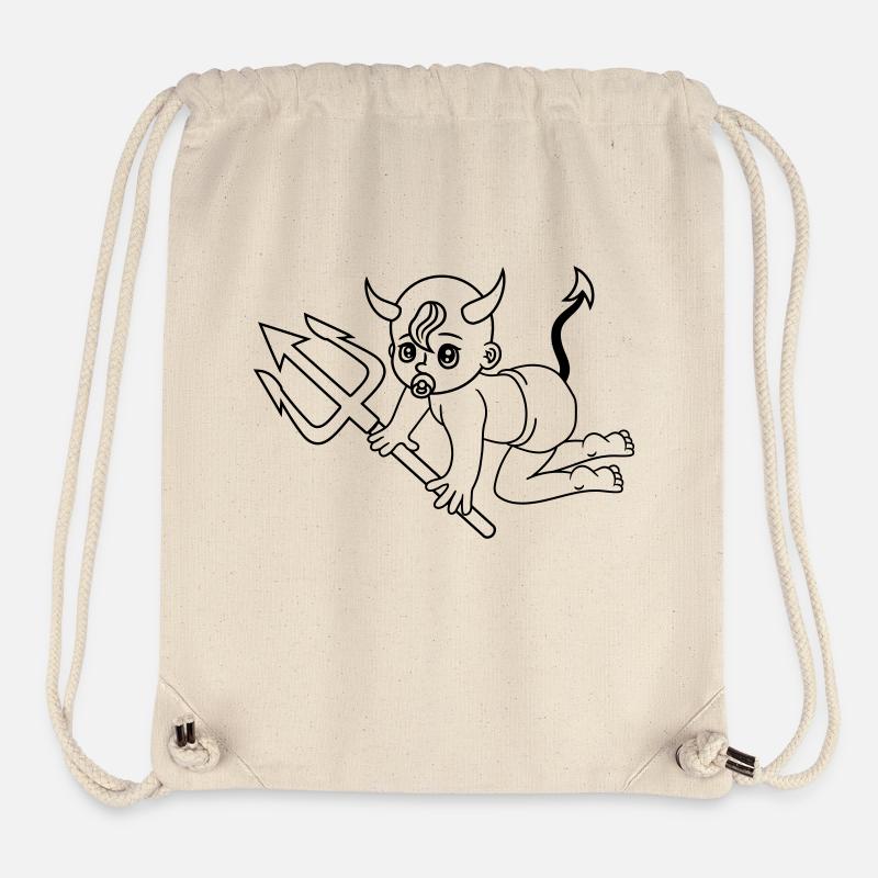 evil devil demon hell devil satan crawling pacifie - Stanley/Stella Recycled Gym Bag - natural
