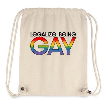 legalize being gay - Stanley/Stella recycelter Gym Bag - Naturweiß - Vorne