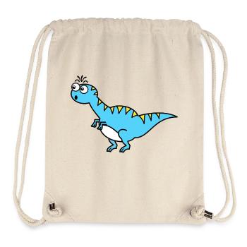 Bleu dinosaure - Sac à cordon recyclé Stanley/Stella - blanc naturel - Devant