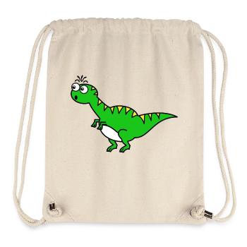 Dino Grün - Stanley/Stella recycelter Gym Bag - Naturweiß - Vorne