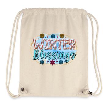 Winter blessings - Sac à cordon recyclé Stanley/Stella - blanc naturel - Devant