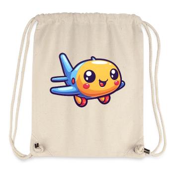 Niedliches Flugzeug - Stanley/Stella recycelter Gym Bag - Naturweiß - Vorne