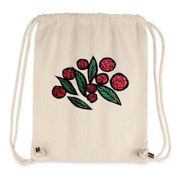Roses - Sac à cordon recyclé Stanley/Stella - blanc naturel - Devant
