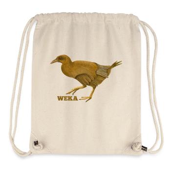Weka Nouvelle-Zélande Oiseau - Sac à cordon recyclé Stanley/Stella - blanc naturel - Devant