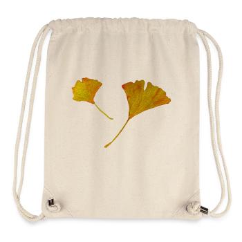 autumn leaves of Ginkgo biloba - Stanley/Stella Recycled Gym Bag - natural - Front