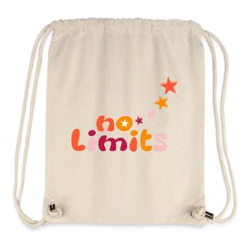 No limits in yellow, orange, red - Stanley/Stella Recycled Gym Bag - natural - Front