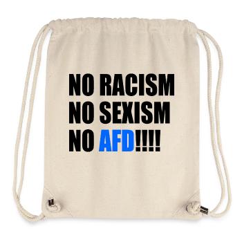 no racism no sexism no afd - Stanley/Stella Recycled Gym Bag - natural - Front