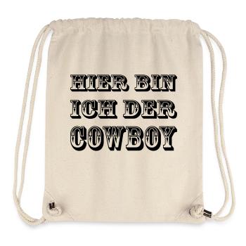 Cowboy Hier - Stanley/Stella recycelter Gym Bag - Naturweiß - Vorne